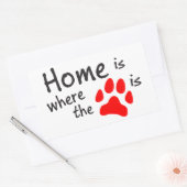 Homeは前部印刷の場所 長方形シール (封筒)