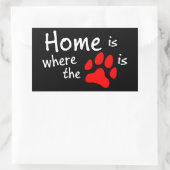 Homeは前部印刷の場所 長方形シール (バッグ)