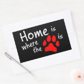 Homeは前部印刷の場所 長方形シール (封筒)