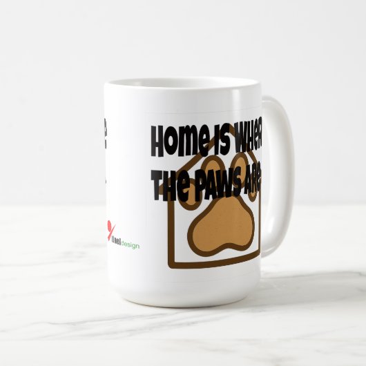Homeは手がある場所 – ポープリントハウス コーヒーマグカップ (正面右)