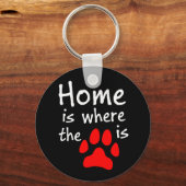 Homeは手のプリントがBlack Keychainである場所 キーホルダー (正面)