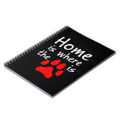 Homeは手の印刷がBlack Notebookである場所 ノートブック (左側)