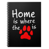 Homeは手の印刷がBlack Notebookである場所 ノートブック (正面)