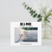Homeは猫が動いている発表 ポストカード (スタンド正面)