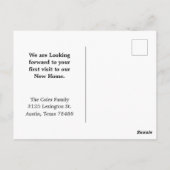 Homeは猫が動いている発表 ポストカード (裏面)