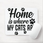 Homeは猫たちの居場所 マウスパッド (マウス)