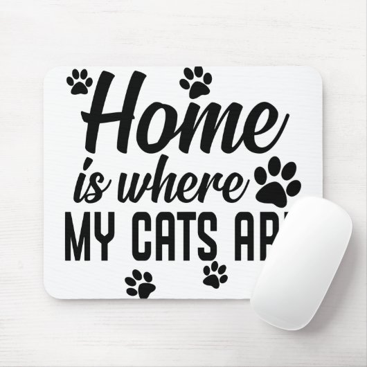 Homeは猫たちの居場所 マウスパッド (マウス)