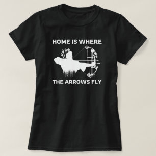 Homeは矢印が飛ぶ場所 アーチェリー・ママ tシャツ