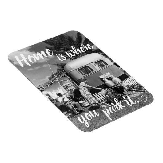 Homeは、Itヴィンテージ旅行トレーラーを駐車する場所 マグネット (右側)