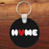 HomeはKeychainのハート キーホルダー (正面)