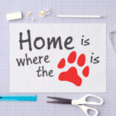 Homeはpaw printがティッシュペーパー 薄葉紙 (クラフト)