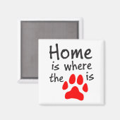 Homeはpaw printがSqaure Magnetである場所 マグネット (正面/裏面)