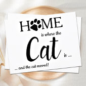 HomeはThe Catが新しいアドレスであるPet Moving 案内ポストカード