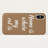 HomeはWhite Script Light Brown Case-Mate iPhoneケース (裏面(横))