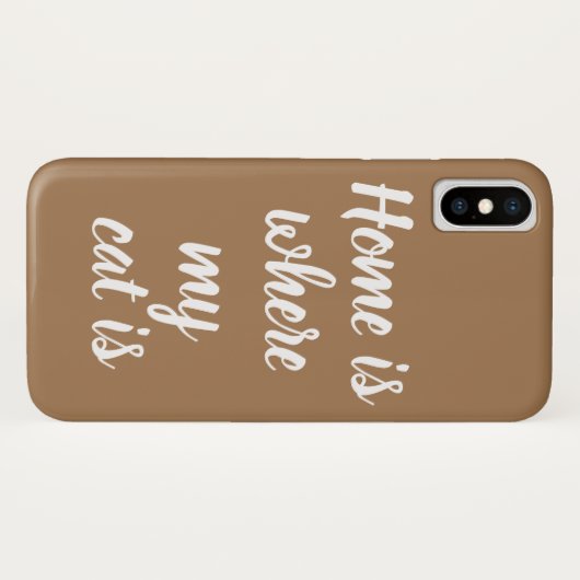 HomeはWhite Script Light Brown Case-Mate iPhoneケース (裏面(横))