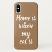 HomeはWhite Script Light Brown Case-Mate iPhoneケース (裏面)