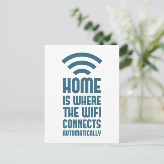 HomeはWIFIが自動的に接続する場所 ポストカード (スタンド正面)