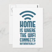 HomeはWIFIが自動的に接続する場所 ポストカード (正面/裏面)