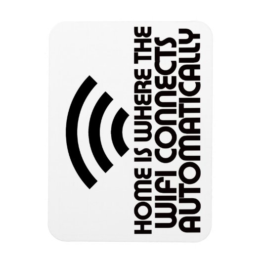 HomeはWifiが自動的に接続する場所 マグネット (縦)