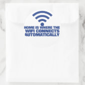 Homeはwifiが自動的に接続する場所 ラウンドシール (バッグ)