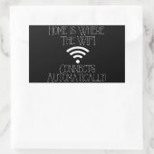 HomeはWiFiが自動的に接続する場所 長方形シール (バッグ)