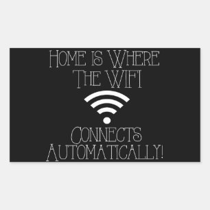 HomeはWiFiが自動的に接続する場所 長方形シール
