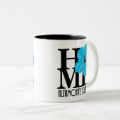 HOMEアルタモンテ春ブルーハイビスカス11oz ツートーンマグカップ (正面右)