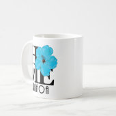 HOMEカラオアハワイブルーハイビスカス11oz コーヒーマグカップ (正面左)