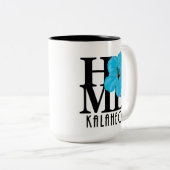 HOMEカラヘオブルーハイビスカス'15oz ツートーンマグカップ (正面右)