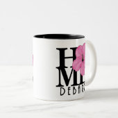 HOMEデバリーフロリダ11ozピンクヒビサス ツートーンマグカップ (正面右)