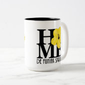 HOMEデフニアック春15ozイエローハイビスカス ツートーンマグカップ (正面右)