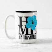 HOMEハナマウルハワイブルーハイビスカス15oz ツートーンマグカップ (左)
