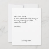 HOMEメルボルンフロリダ – ニューホーム ノートカード (裏面)