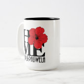 HOME俳句 – パウウエラレッドハイビスカス15oz ツートーンマグカップ (正面左)
