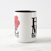 HOME俳句 – パウウエラレッドハイビスカス15oz ツートーンマグカップ (中央)
