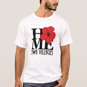 HOME江和ヴィレッジレッドハイビスカス(フロントプリント) Tシャツ