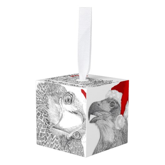 HOME私たちの家族の木の物語SWFLイーグルズ キューブオーナメント (正面アングル)