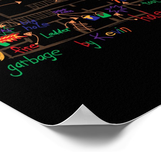 Home Alone 2 Christmas Kevin’s Drawing Operation H ポスター (角)