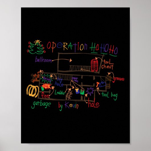 Home Alone 2 Christmas Kevin’s Drawing Operation H ポスター (正面)