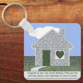 Home and Heart for New Homeowner キーホルダー (正面)