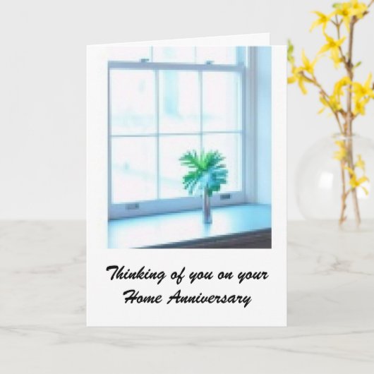 Home Anniversary – エステ実在ートエージェントの挨拶 カード (黄色い花)