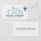 Home Architectロゴ |グリッド紙 |建築 名刺 (正面/裏面)