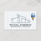 Home Architectロゴ |グリッド紙 |建築 名刺 (正面)