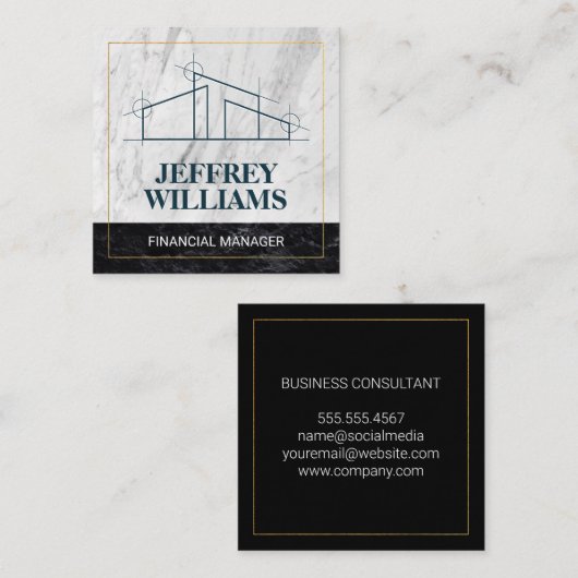 Home Architectロゴ スクエア名刺 (正面/裏面)