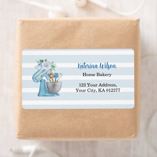 Home Bakery Blue Mixer Shipping  ラベル (インサイチュ)
