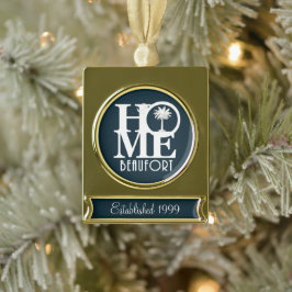 HOME Beaufortカスタマイズ可能（年始） ゴールドプレートバナーオーナメント