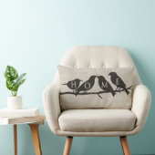 HOME Birds on a Limb Burlap ランバークッション (椅子)