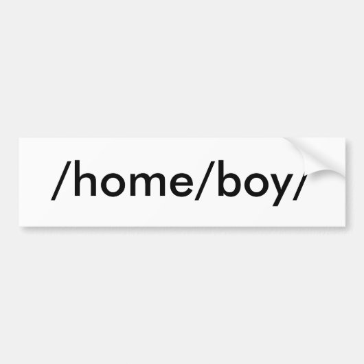 /home/boy/ バンパーステッカー (正面)