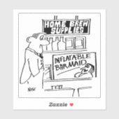 Home Brew供給インフレータブルバーメイド漫画。 シール (シート)