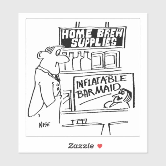 Home Brew供給インフレータブルバーメイド漫画。 シール (シート)